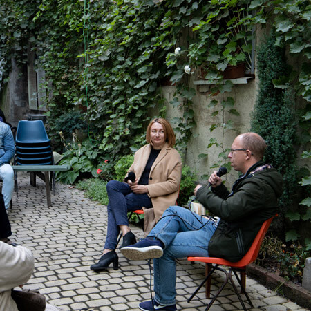 Зустріч із письменником Олексієм Чупою в межах літературної резиденції в Бучачі, вересень 2019