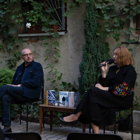 Зустріч із письменником Василем Махном в межах літературної резиденції в Бучачі, весерень 2019