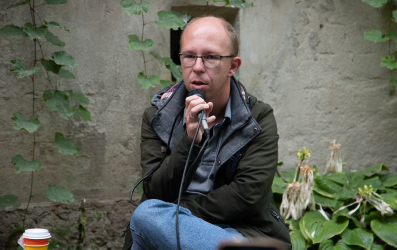 A meeting with Oleksii Chupa during the literary residency